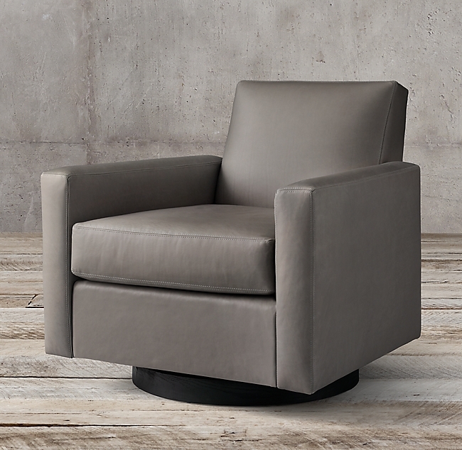 LAIRD LEATHER SWIVEL CHAIR - Image 0