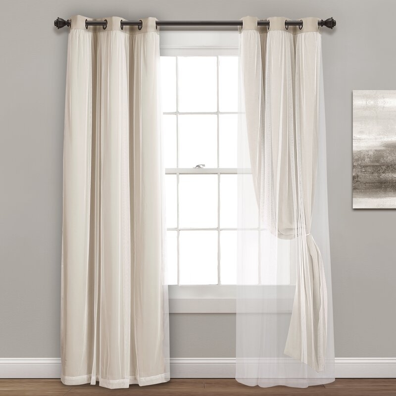 Busselton Solid Blackout Thermal Grommet Curtain Panels - 38" x 63" - Image 0
