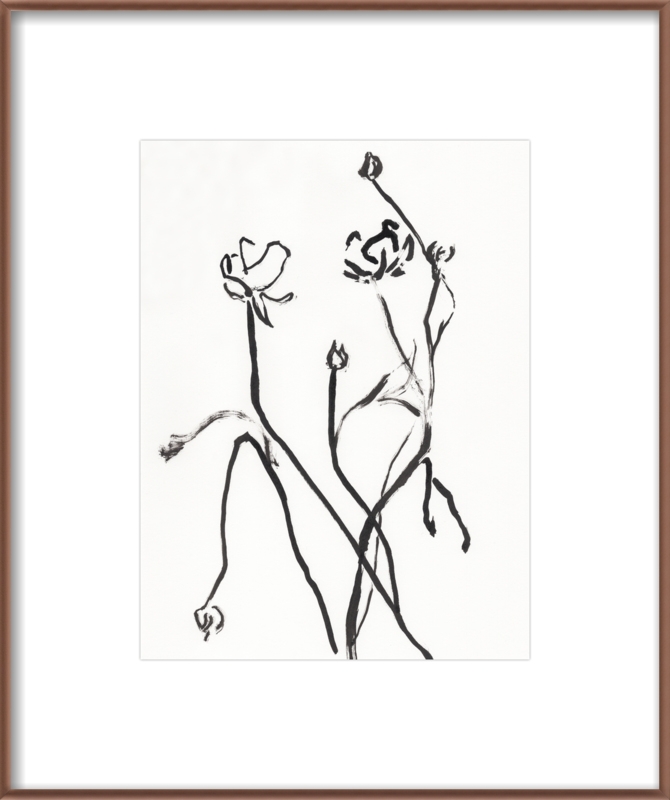 Black Flowers by Or Lapid for Artfully Walls - Image 0