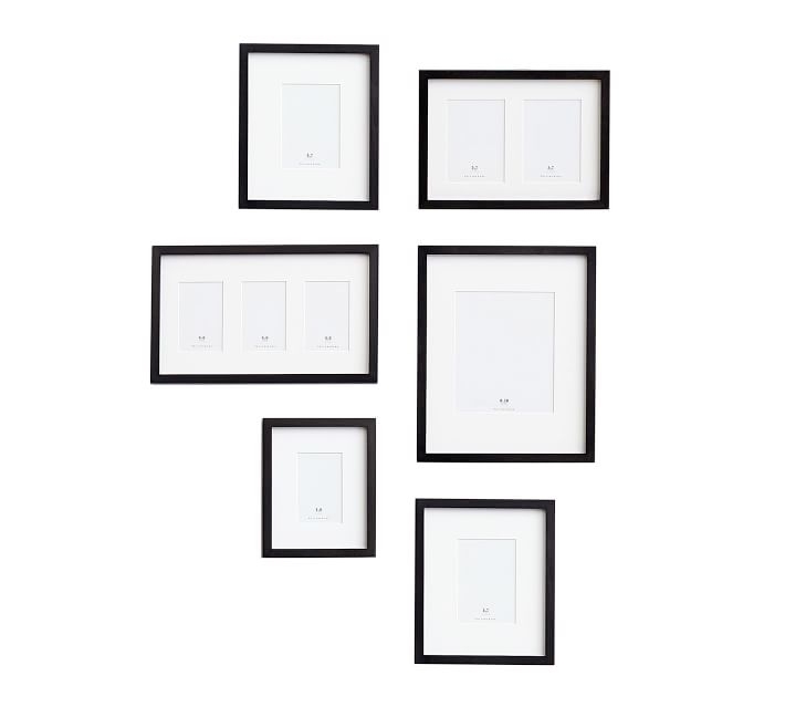 Wood Gallery Frames in a Box, Graywash - Set of 6 - Image 0