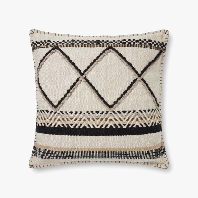 Loloi Pillows PLL0059 Natural / Multi 22" x 22" Cover w/Poly - Image 0