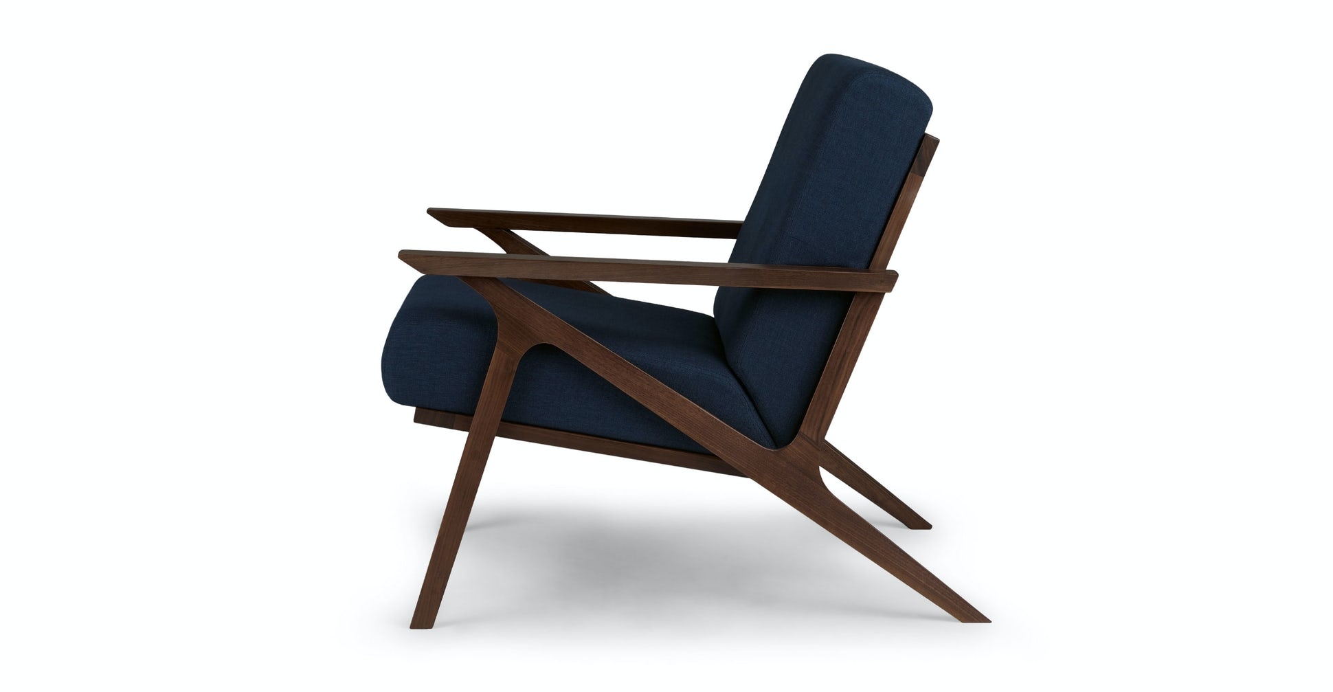 Otio Walnut Lounge Chair, Oceano Blue - Image 6
