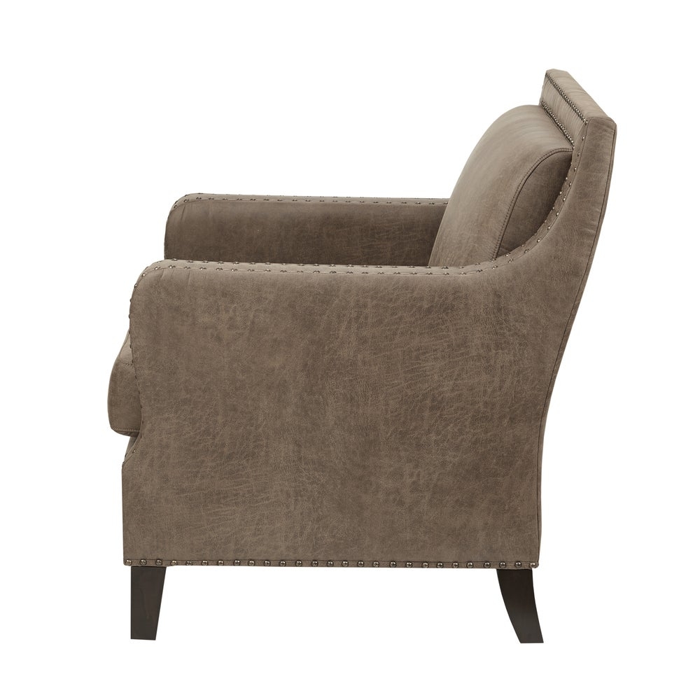 Copper Grove Kucove Brown Faux Leather Accent Chair - Image 2