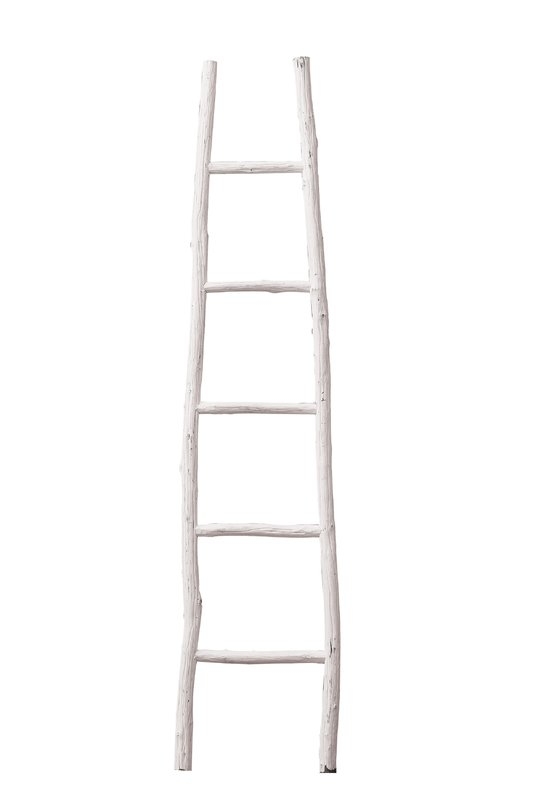 Painted Wood 6 ft Blanket Ladder - Image 0