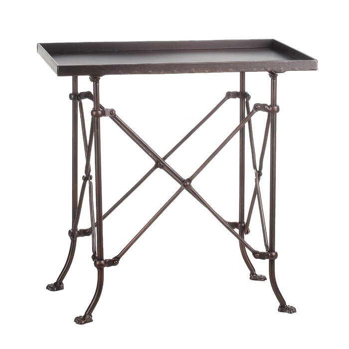 20" Metal Rectangle Accent Table - Image 1