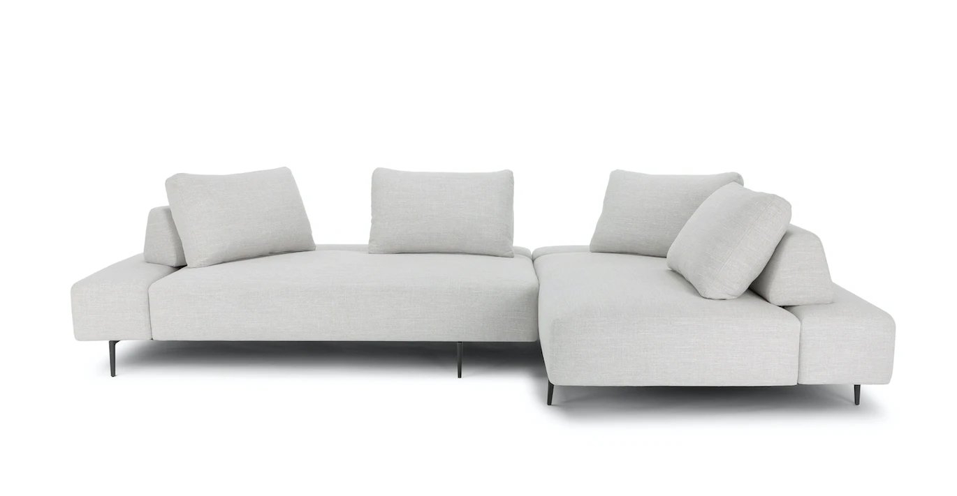 Divan Mist Gray Right Sectional - Image 3