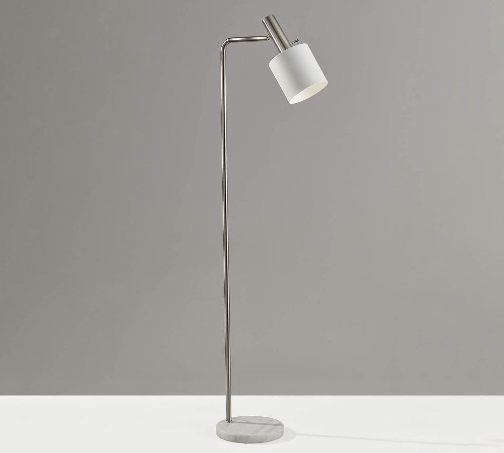 Emmental Marble Floor Lamp, White - Image 1