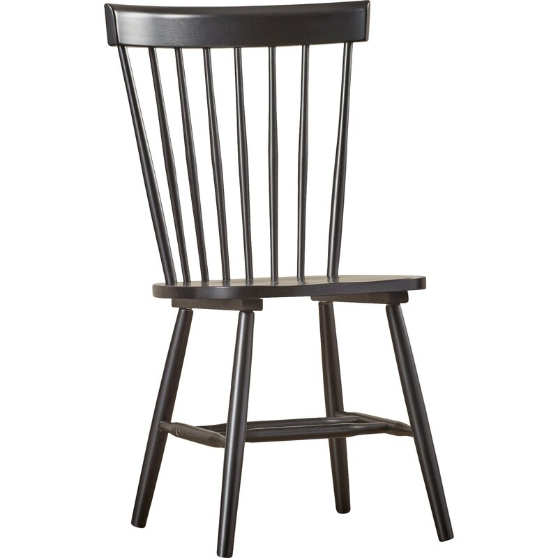 Brixton Slat Back Side Chair in Black - set of 2 - Image 2