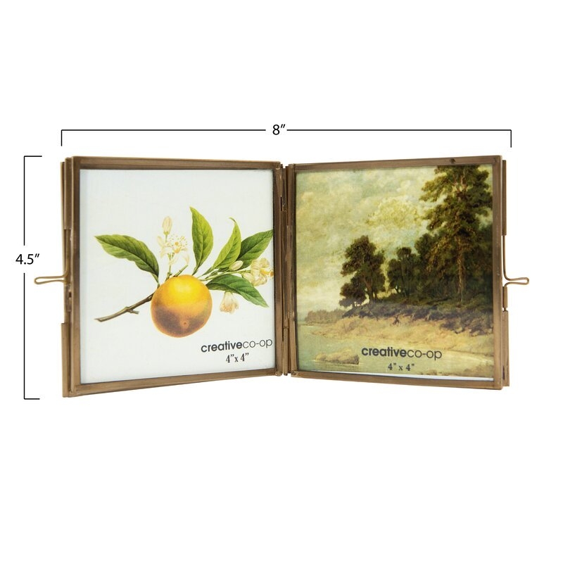Bevill Hinged Glass and Brass Picture Frame - Image 2