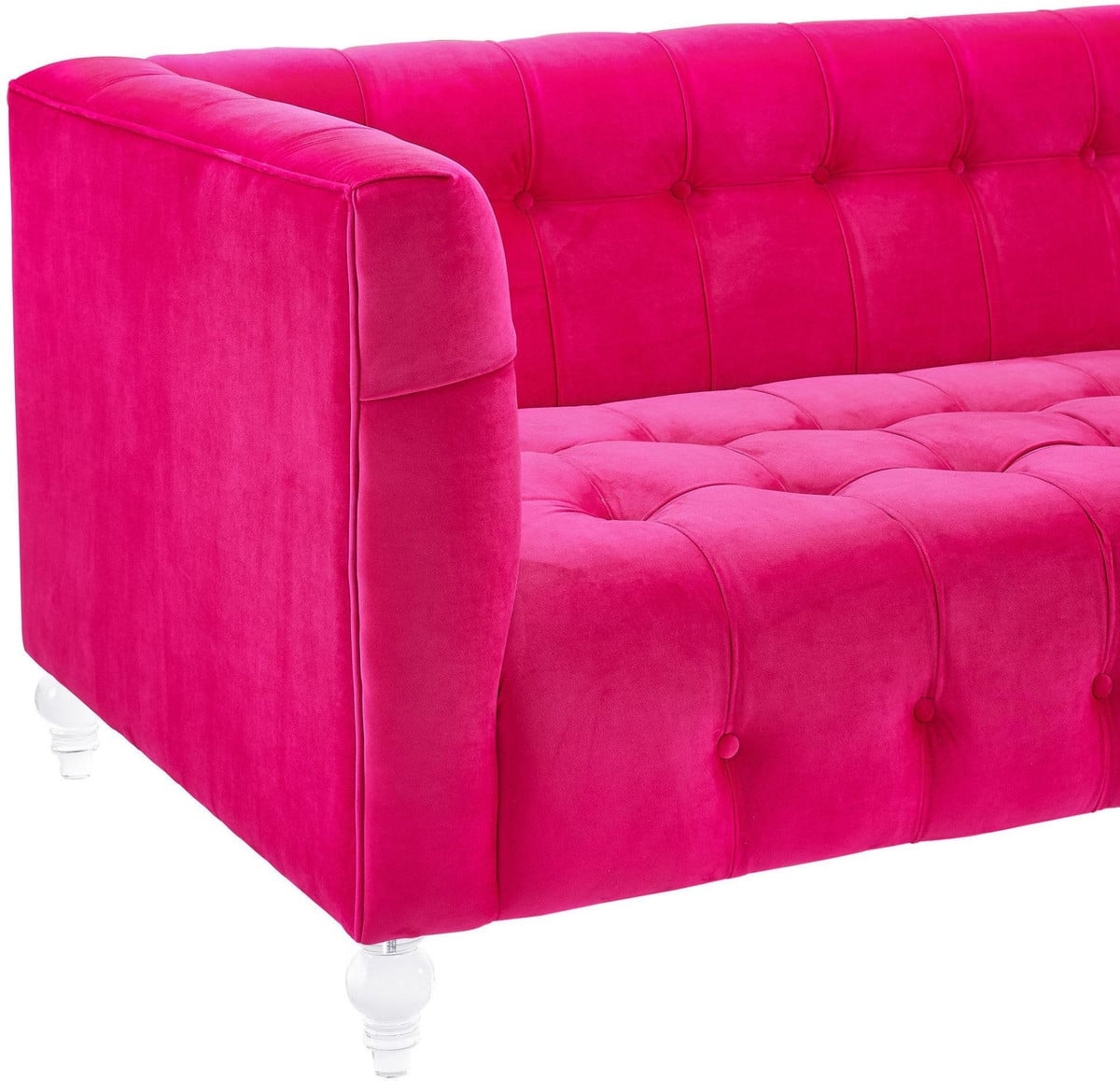 Bea Hot Pink Velvet Sofa - Image 1