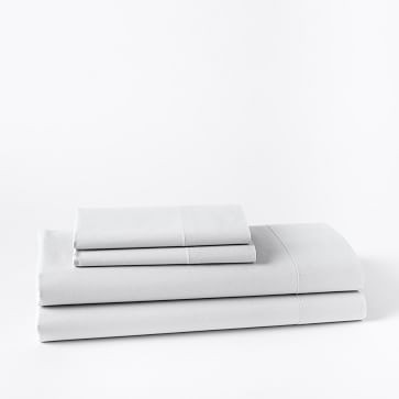 Organic Washed Cotton Sheet Set, Queen, Stone White - Image 0