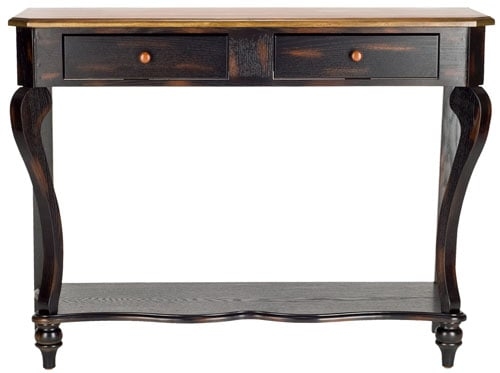 Katie Console With 2 Storage Drawer - Honey Oak/Dark Cherry - Safavieh - Image 0