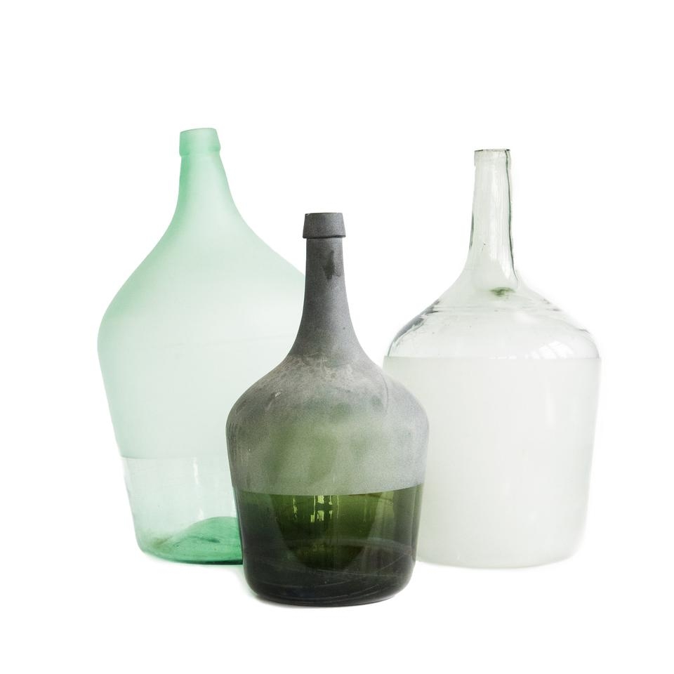 FOUND FROSTED GLASS VASE - SMALL - Image 1