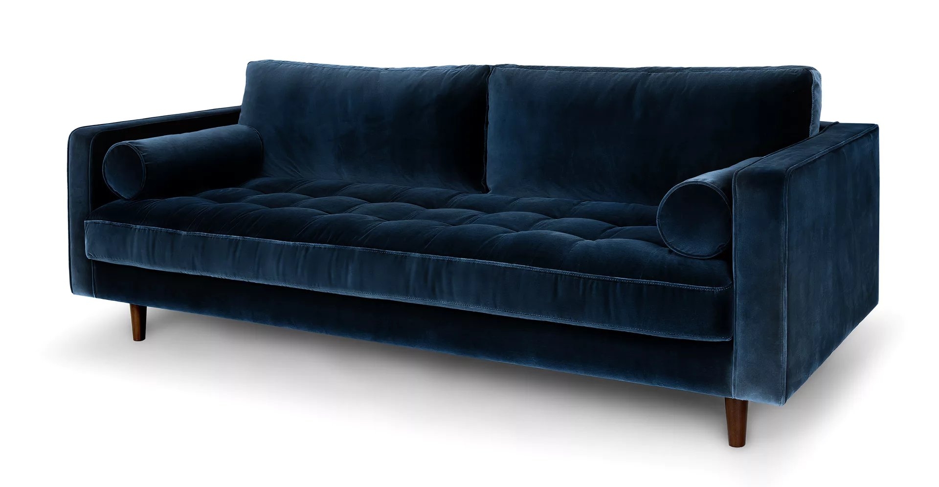 Sven 88" Tufted Velvet Sofa - Cascadia Blue - Image 4