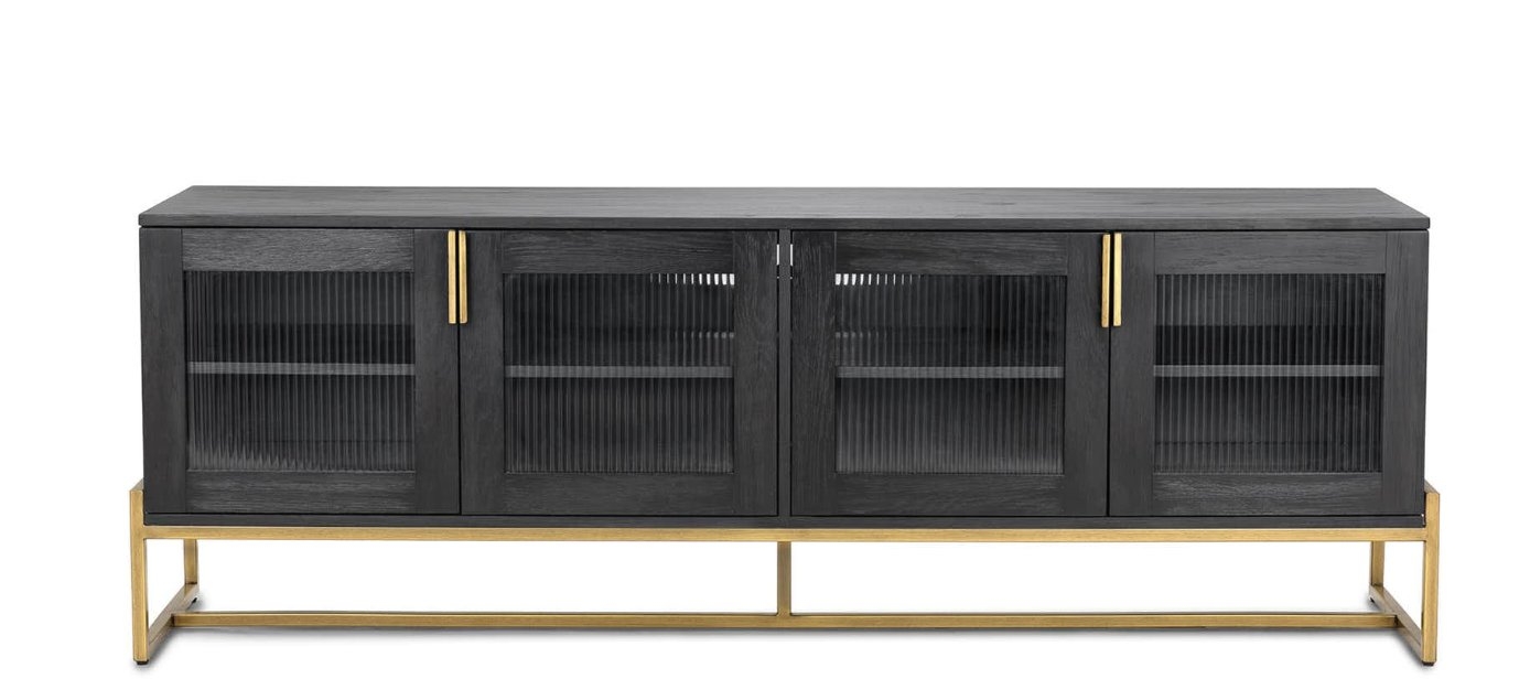 Oscuro Cabinet, Black & Brass - Image 0