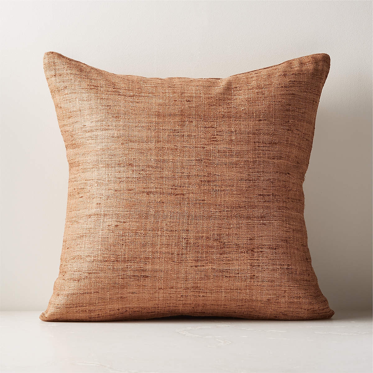 20" RAJ SILK NUDE THROW PILLOW WITH FEATHER-DOWN INSERT - Image 0