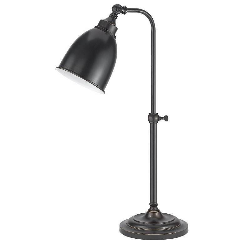 Dark Bronze Metal Adjustable Pole Pharmacy Table Lamp - Image 1