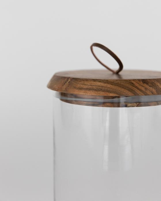 Leather Pull Lidded Jars S - Image 1