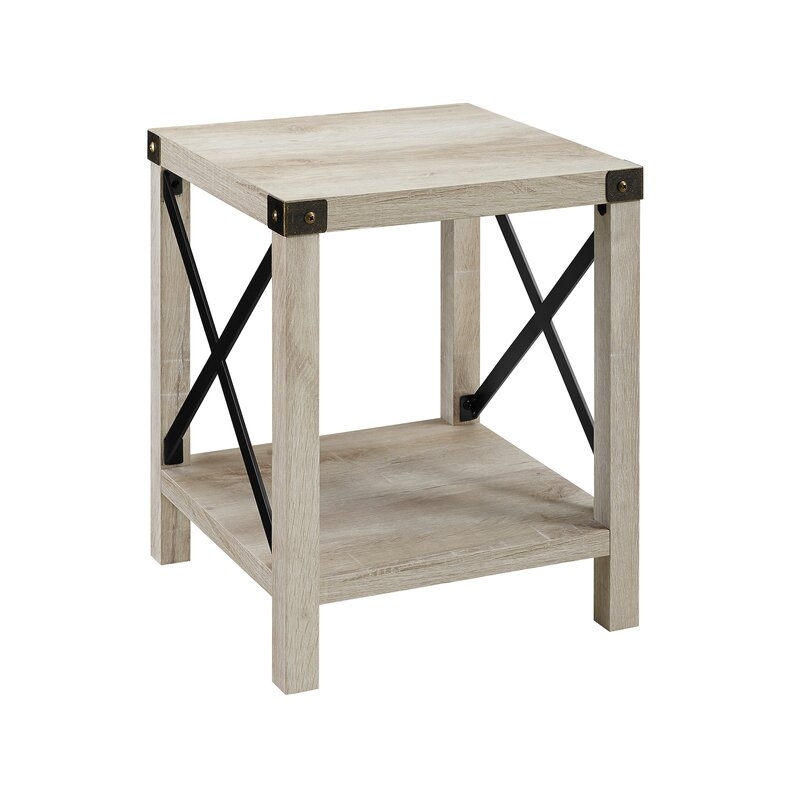Arsenault End Table with Storage / White Oak - Image 0