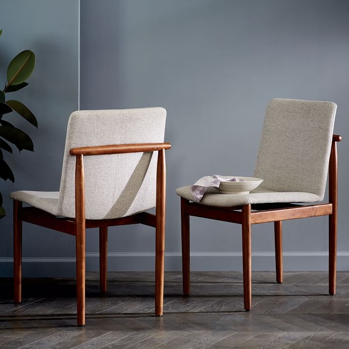 Framework Dining Chair - Twill, Stone, walnut - Image 6