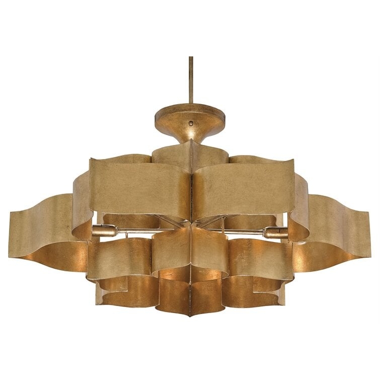 Currey & Company Grand Lotus 6 - Light Unique Tiered Chandelier - Image 0