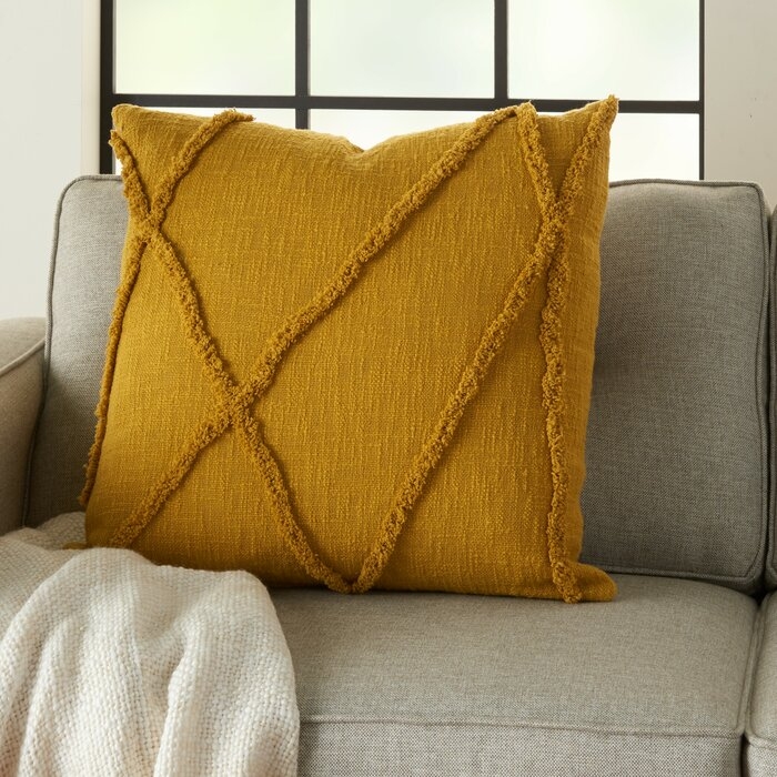 Remi Abstract Square Cotton Pillow Cover & Insert - Image 1