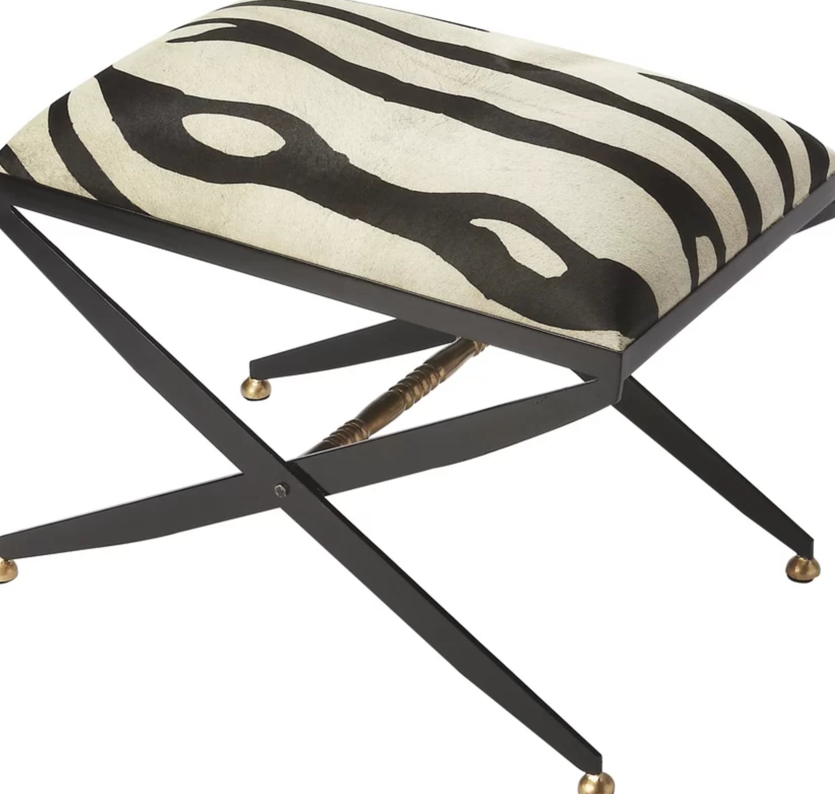 COSMOPOLITAN LIDDY HAIR-ON-HIDE ACCENT STOOL - Image 0
