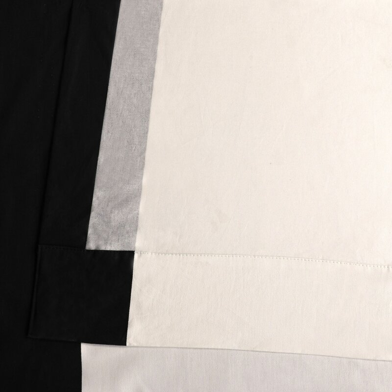 Winsor Cotton Solid Light Filtering Rod Pocket Single Curtain Panel in Black - 50"x96" - Image 6
