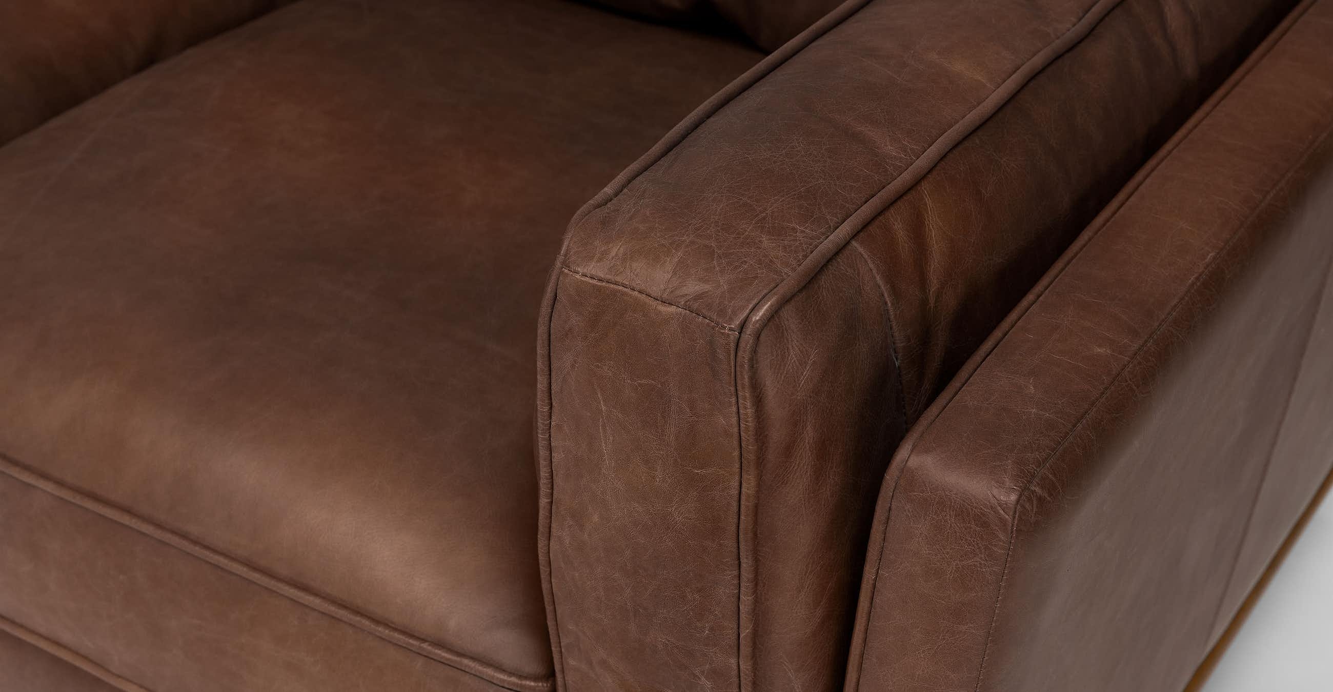 Timber 90" Leather Sofa - Charme Chocolat - Image 4
