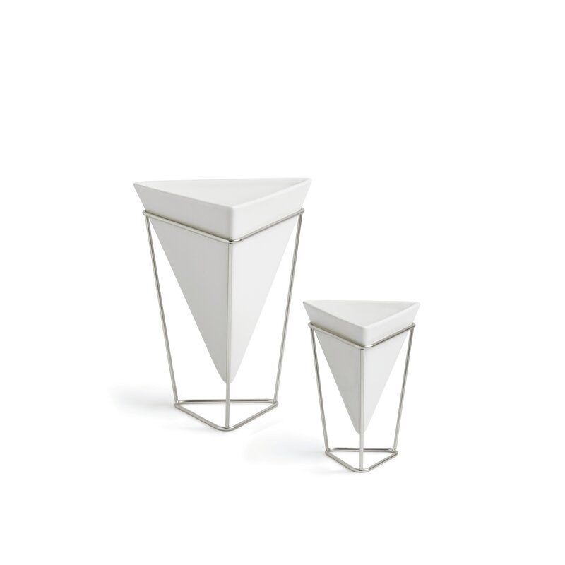 2 Pieces Trigg 8" Indoor / Outdoor Porcellain Table Vase Set - Image 2