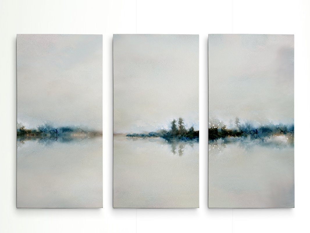 'Calm Morning' Acrylic Painting Print Multi-Piece Image on Wrapped Canvas - Image 0