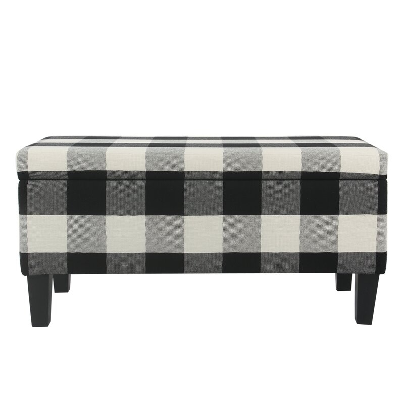 Black Black Shetye Decorative Upholstered Storage Bench - Image 0