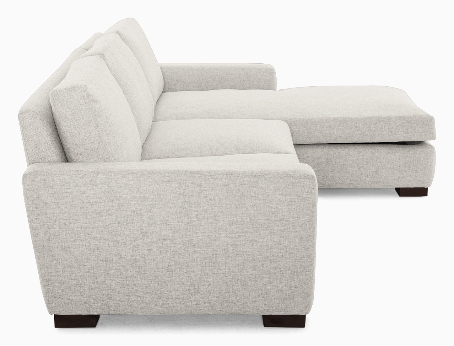 Contemporary Anton Sectional - Tussah Snow - Coffee Bean - Right - White - Sofa Seating 24"d - Image 2