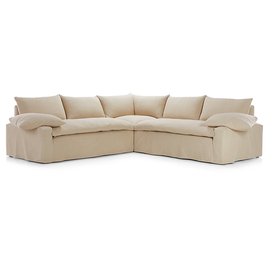 Ever Slipcovered 3-Piece Sectional by Leanne Ford, Redford White - Image 0