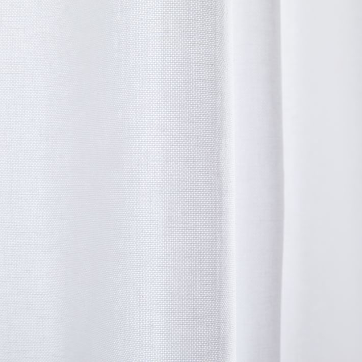 Cotton Canvas Pole Pocket Curtain, 48"x84", White, Set of 2 unlined - Image 3