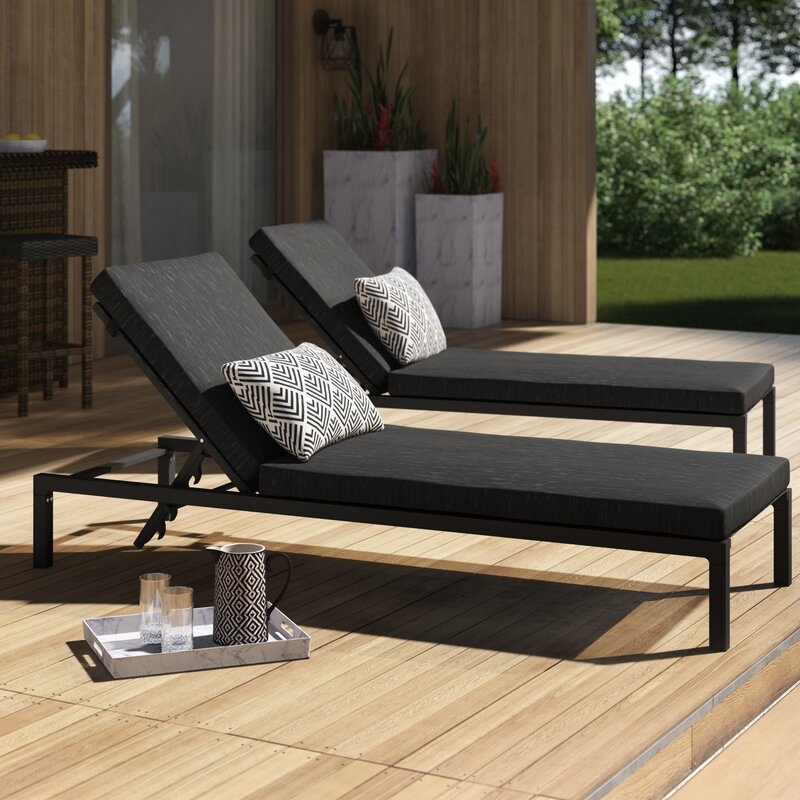 Mirando Sun Reclining Chaise Lounger Set with Cushions (Set of 2) - Image 5