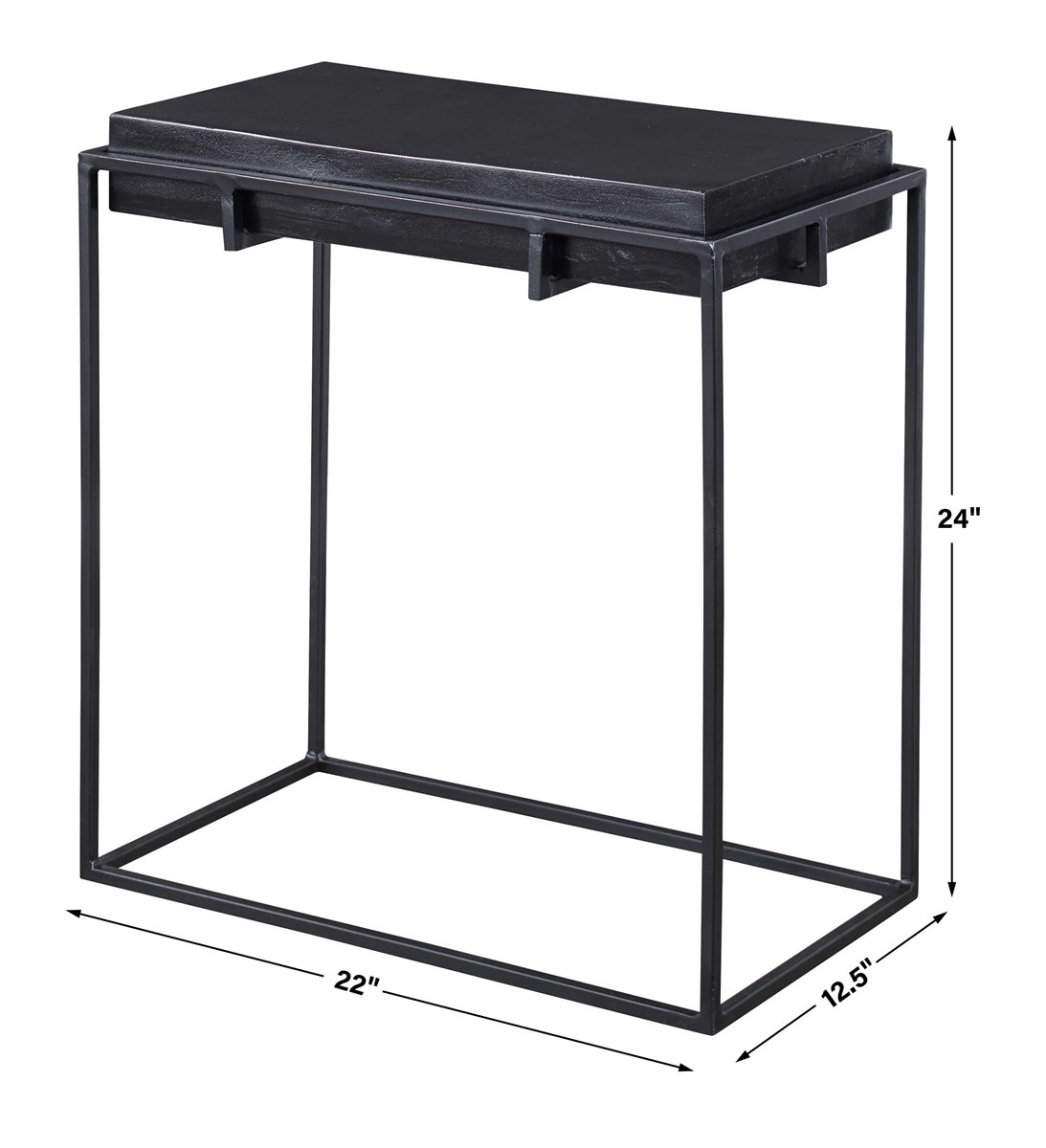 Telone Modern Black Side Table - Image 4