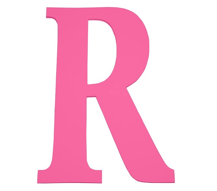 Large Harper Letter R, Bright Pink - Image 0