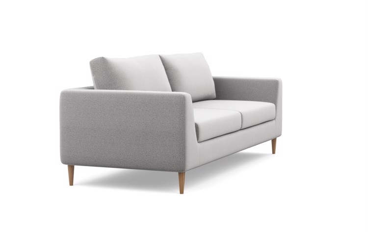Asher Sofa in Ash Fabric with Natural Oak Tapered Round Wood - Image 2