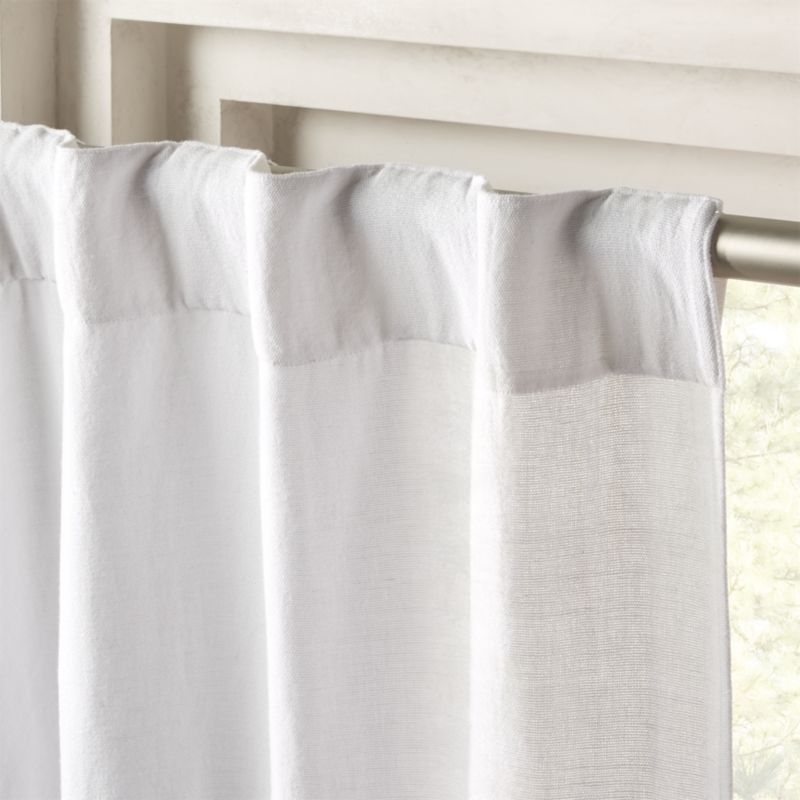 Weekendr White Chambray Curtain Panel 48"x84" - Image 1