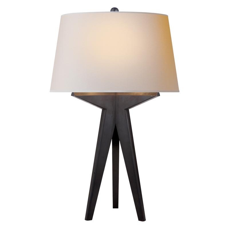 RUSSELL MODERN TRIPOD TABLE LAMP - AGED IRON - Image 0