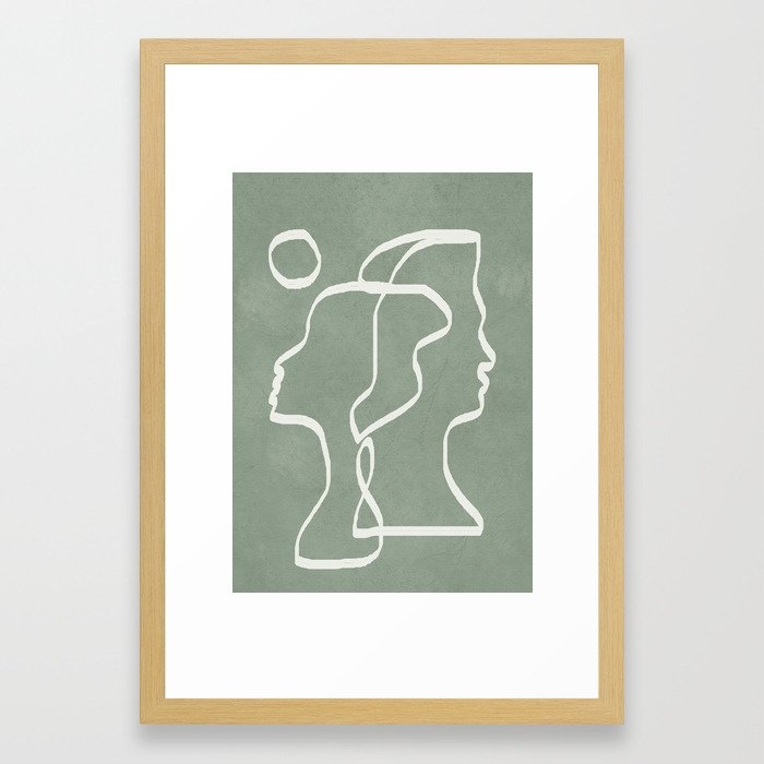 Abstract Faces Framed Art Print - Image 0