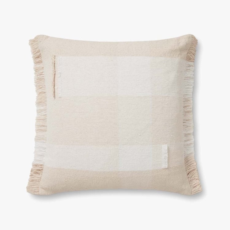 PILLOWS PMH0023 BEIGE 22" x 22" Cover w/Poly - Image 0