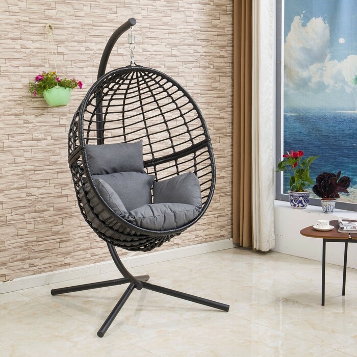 Tinnin Eggplant Swing Chair with Stand - Image 0