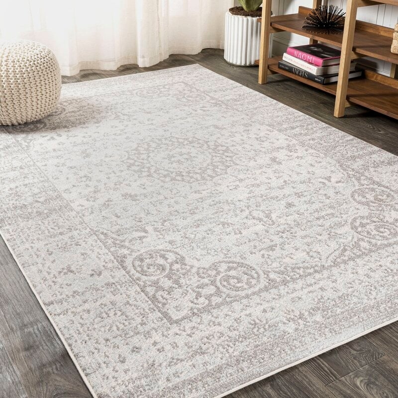 Droitwich Oriental Gray/Cream Area Rug - Image 0