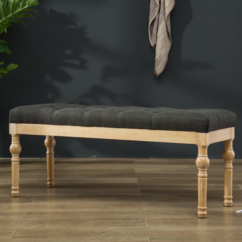 Brockwell Button Tufted Upholstered Bench - Image 0