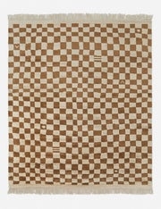 Irregular Checkerboard Rug by Sarah Sherman Samuel - Ochre / 6' x 9' - Image 0