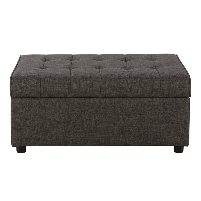 Littrell Storage Ottoman - Gray Linen - Image 1