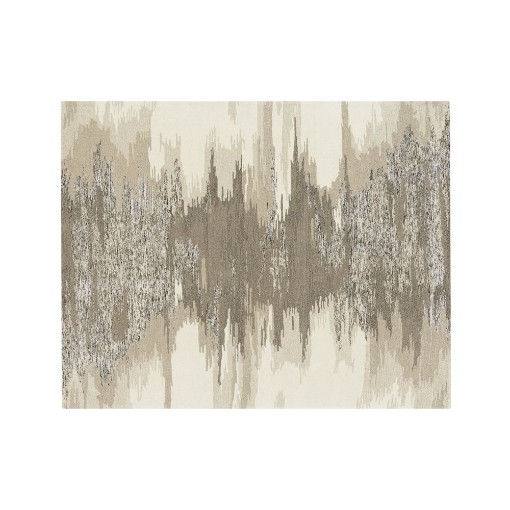 Birch Neutral Wool-Blend Abstract Area Rug 8'x10' - Image 0