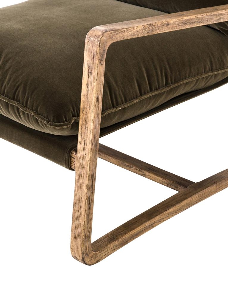 Ura Chair, Olive Green & Distressed Oak - Image 7